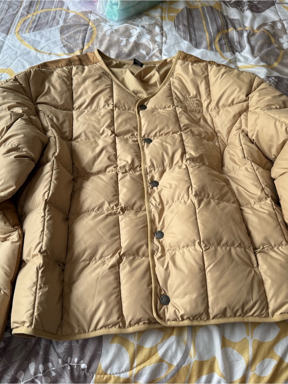 The North Face Men’s Quilted Tan Puffer Jacket